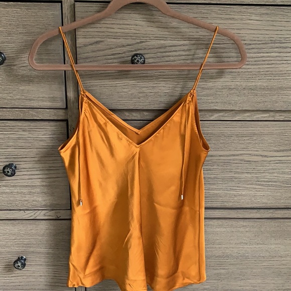 Paige Gold Silk Cicely Cami Sz Sm - Picture 3 of 5